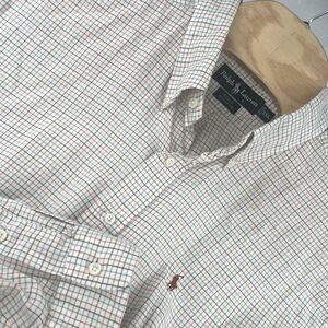 Ralph Lauren Polo Mens 2XL Regular Fit Blake Button Down Oxford Plaid 70s Look
